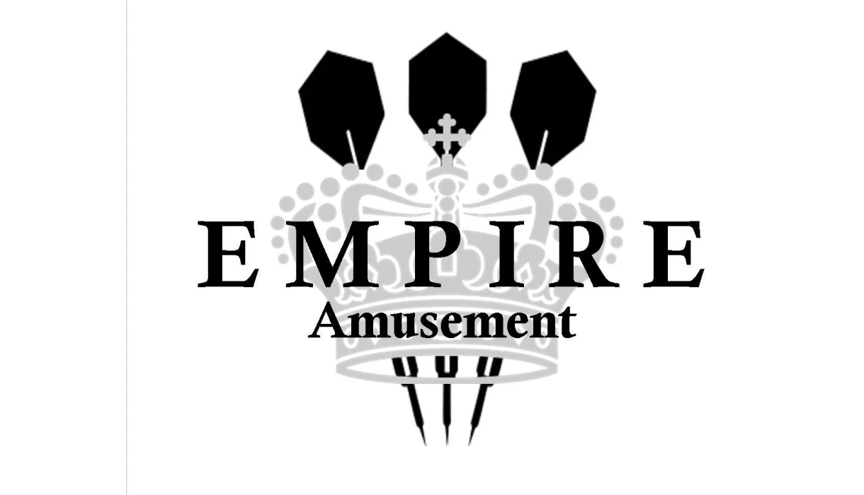 Black and white Empire Amusement emblem